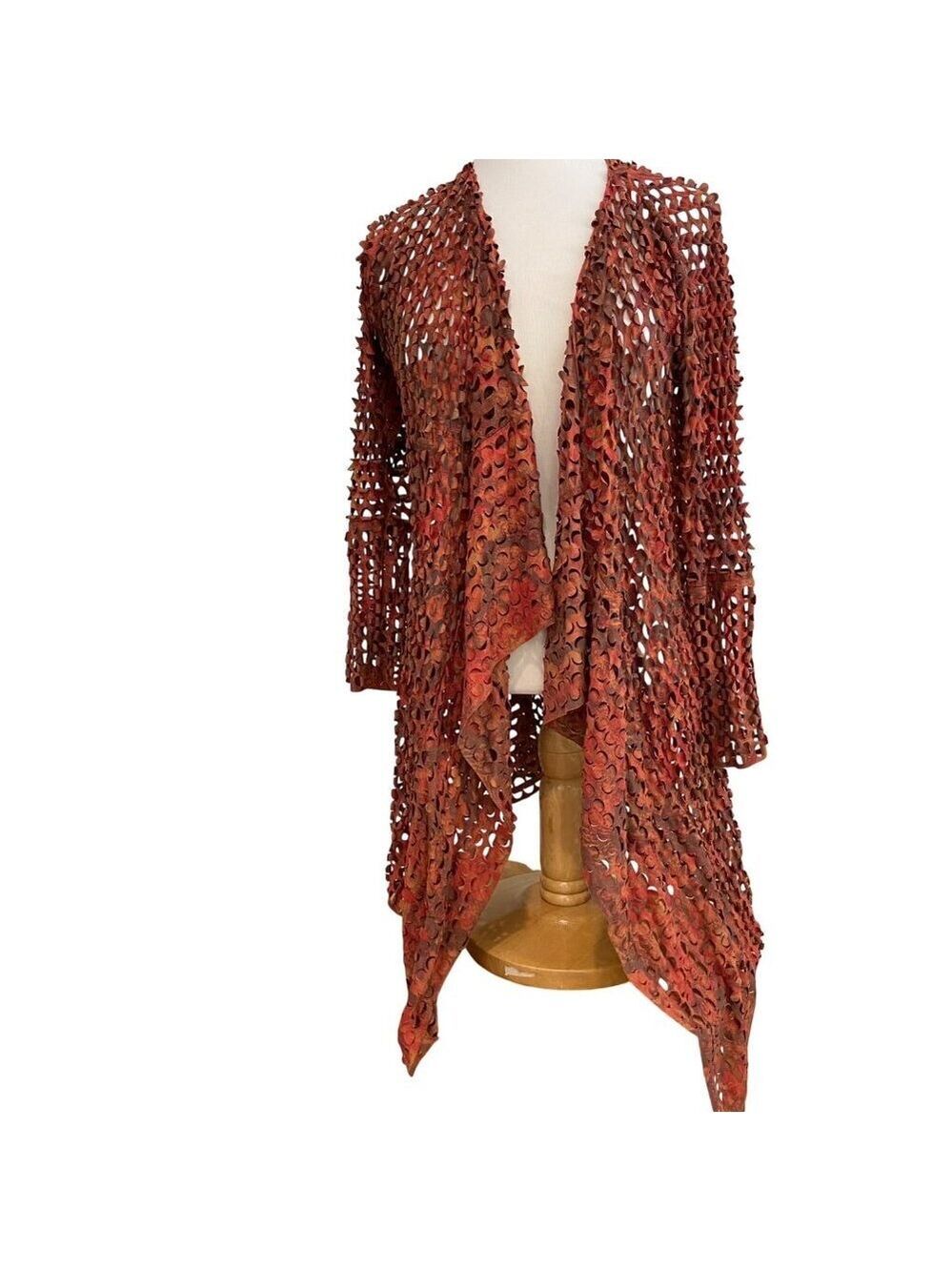 Funky Linea Domani Limited Collection Laser-Cut Open Front Cardigan medium fal…
